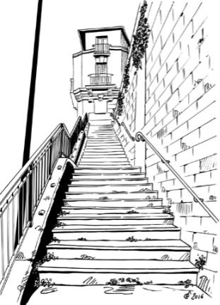 escaliers dessin paris